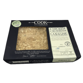 Cook Chicken & Mushroom Lasagne Serves 2 800g