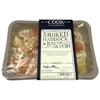 Cook Smoked Haddock & Bacon Gratin Serves 1 390g