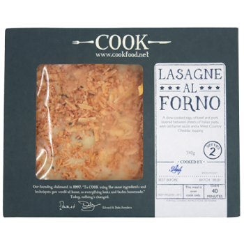 Cook Lasagne Al Forno Serves 2 740g 