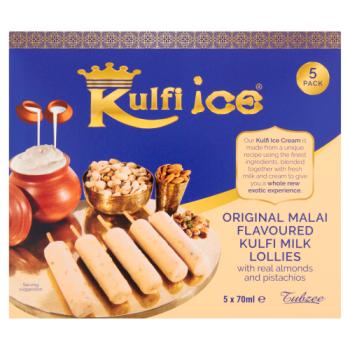 Kulfi Ice Original Malai Flavoured Kulfi Milk Lollies 5 x 70ml