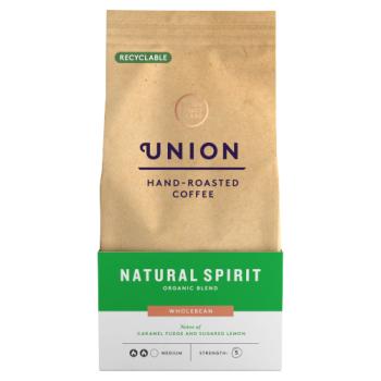 Union Hand-Roasted Coffee Natural Spirit Organic Blend Wholebean 200g