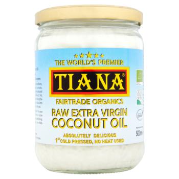 Tiana Fairtrade Organics The World's Premier Raw Extra Virgin Coconut Oil 500ml