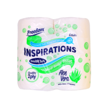 Freedom Inspirations Double Soft Quilted Aloe Vera Toilet Tissue 2 Ply 4s 