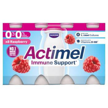 Actimel 0% Fat Raspberry 8 x 100g (800g)