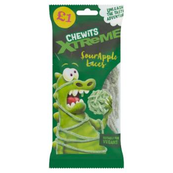Chewits Xtreme Sour Apple Laces 200g