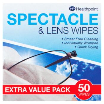 Healthpoint Spectacle & Lens Wipes 50 Wipes