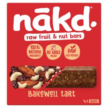 Nākd Bakewell Tart Raw Fruit & Nut Bars 4 x 35g