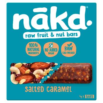 Nākd Salted Caramel Raw Fruit & Nut Bars 4 x 35g