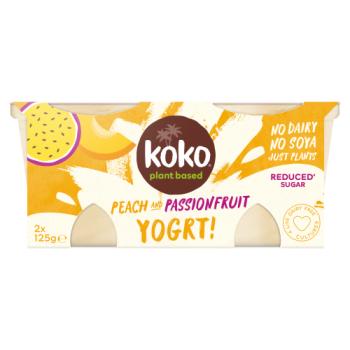 Koko Peach and Passionfruit Yogrt 2 x 125g (250g)