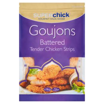 Superchick Goujons Battered Tender Chicken Strips 1kg