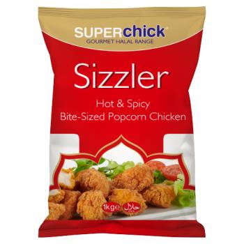 Superchick Sizzler Hot & Spicy Bite-Sized Popcorn Chicken 1kg