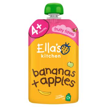 Ella's Kitchen Organic Bananas and Apples Baby Pouch 4+ Months 120g
