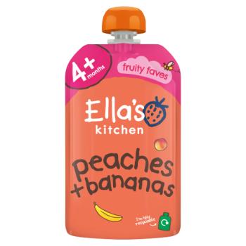 Ella's Kitchen Organic Peaches and Bananas Baby Pouch 4+ Months 120g