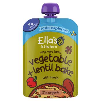 Ella's Kitchen Vegetable + Lentil Bake with Cumin 130g