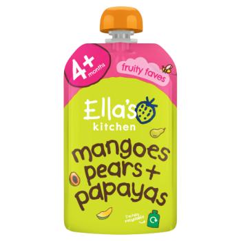 Ella's Kitchen Organic Mangoes, Pears and Papaya Baby Pouch 4+ Months 120g