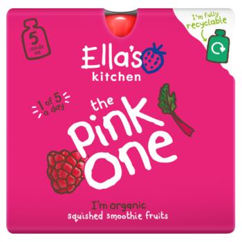Ella's Kitchen The Pink One Squished Smoothie Fruits 5 x 90g