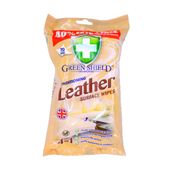 Green Shield Conditioning Leather Surface Wipes 40% Extra Free 70s 