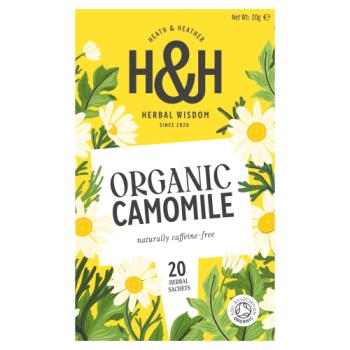Heath & Heather Organic Camomile 20 Envelope Bags 20g