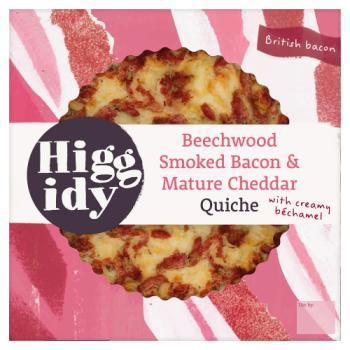 Higgidy Beechwood Smoked Bacon & Mature Cheddar Quiche 400g