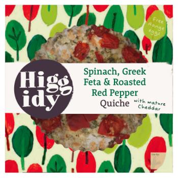 Higgidy Spinach, Greek Feta & Roasted Red Pepper Quiche 400g