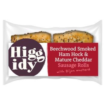 Higgidy Beechwood Smoked Ham Hock & Mature Cheddar Sausage Rolls 54g