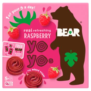 Bear Real Fruit Yoyos Refreshing Raspberry 5 x 20g