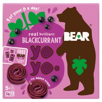 Bear Real Fruit Yoyos Brilliant Blackcurrant 5 x 20g