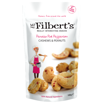 Mr Filbert's Peruvian Pink Peppercorn Cashews & Peanuts 100g 