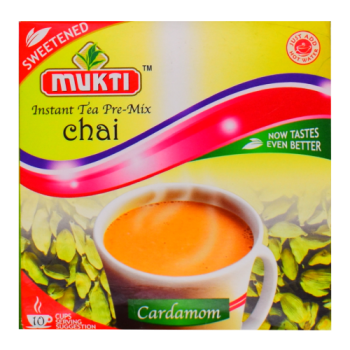Mukti Instant Tea Pre-Mix Chai Cardamom Sweetened 10s 