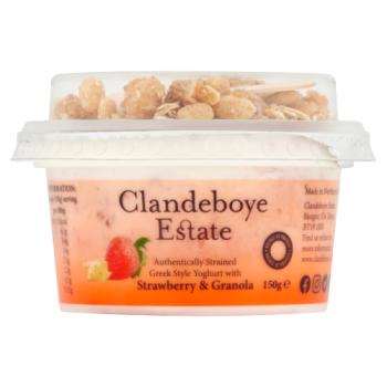 Clandeboye Estate Greek style Yoghurt with Strawberry & Granola 150g