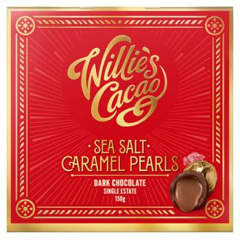 Willie's Cacao Sea Salt Caramel Pearls Dark Chocolate 150g
