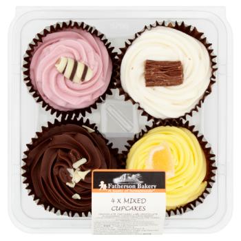 Fatherson Bakery 4 Mixed Cupcakes #14d