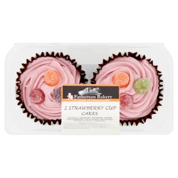 Fatherson Bakery 2 Strawberry Cup Cakes