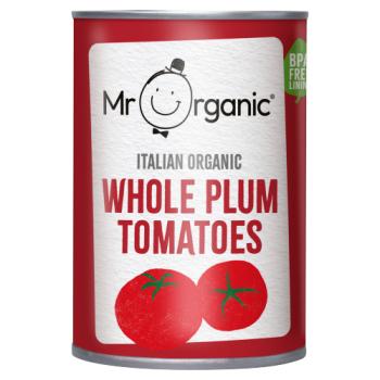 Mr Organic Italian Organic Whole Plum Tomatoes 400g