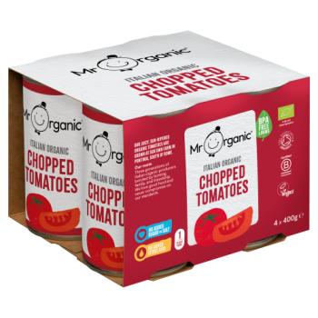 Mr Organic Italian Organic Chopped Tomatoes 4 x 400g