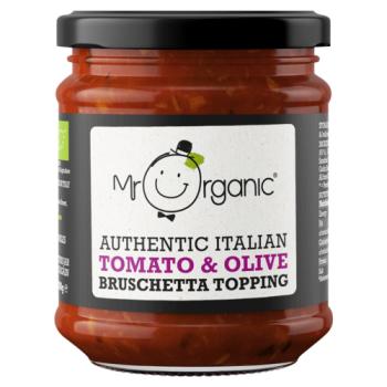 Mr Organic Authentic Italian Tomato & Olive Bruschetta Topping 200g