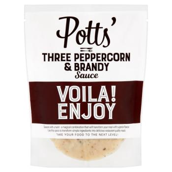 Potts' Three Peppercorn & Brandy Sauce 250g