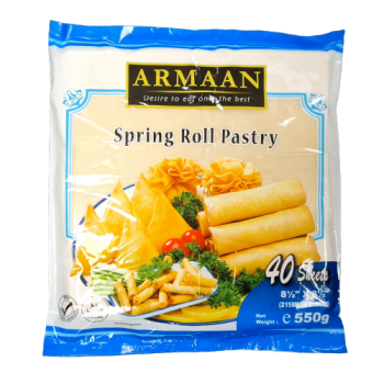 Armaan Spring Roll Pastry Halal 8.5" x 8.5" 40 Sheets 550g 