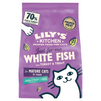 Lily's Kitchen White Fish with Turkey & Trout for Mature Cats 7+ Years 800g