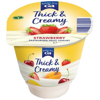 Golden Acre Thick & Creamy Pasteurised Strawberry Yogurt 125g 