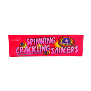 Trafalgar Fireworks Spinning Crackling Ground Saucers 4pk 