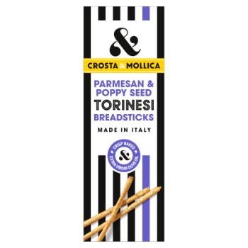 Crosta & Mollica Parmigiano Reggiano & Poppyseed Torinesi Breadsticks 120g