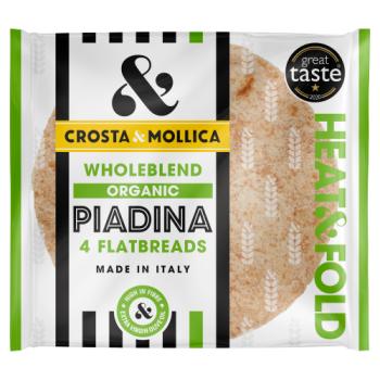 Crosta & Mollica 4 Wholeblend Organic Piadina Flatbreads 300g