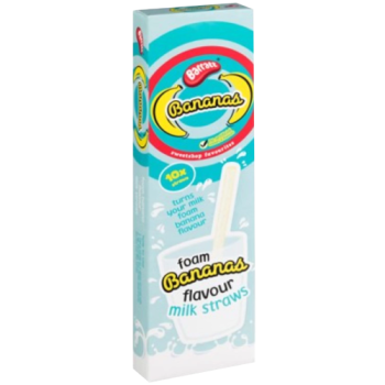 Barratt Foam Bananas Flavour Milk Straws 10pk 