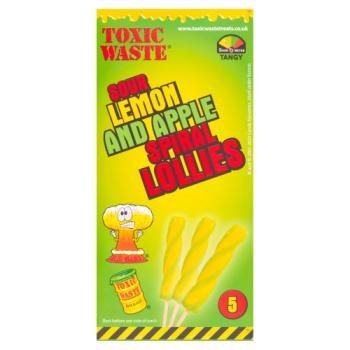 Toxic Waste Lemon Apple Lollies