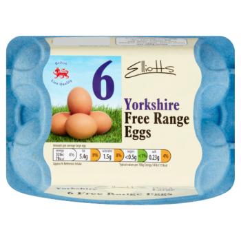 Elliotts 6 Yorkshire Free Range Eggs Large