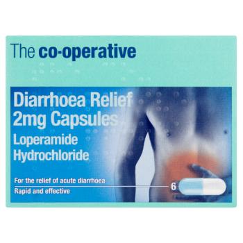 The Co-operative Diarrrhoea Relief 2mg Capsules 6 Capsules
