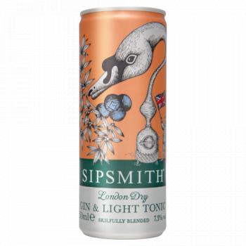 Sipsmith Gin And Tonic Light 250ml