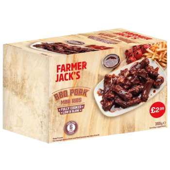 Farmer Jack's BBQ Pork Mini Ribs 350g PM £2.99 