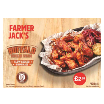 Farmer Jack's Buffalo Chicken Wings 400g PM £2.99 